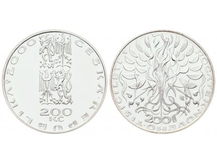 3594 4 200 kc 2001 pocatek noveho tisicileti proof