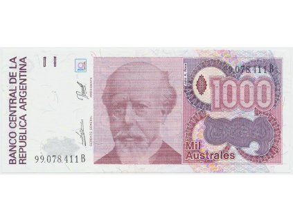 38514 38514 argentina 1000 australes 1988 1990 p 329c