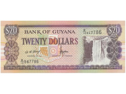 38934 38934 guyana 20 dollars 1996 p 30