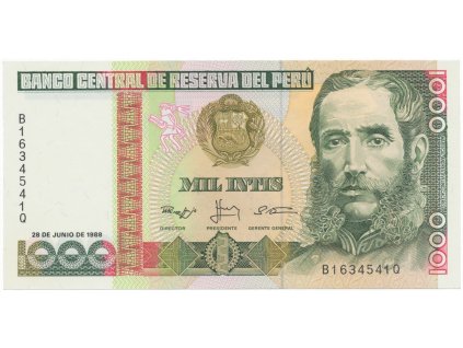 40083 40083 40083 peru 1000 intis 1988 p 136b