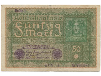 Německo, 50 Mark 1919, Reihe 1, Ro.62a