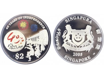 Singapur, 2 Dollars 2005 - 40. výročí samostatnosti