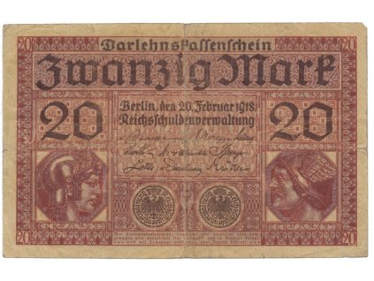 Německo, 20 Mark 1918, Ro.55