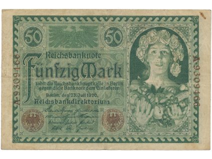 Německo, 50 Mark 1920, Ro.66