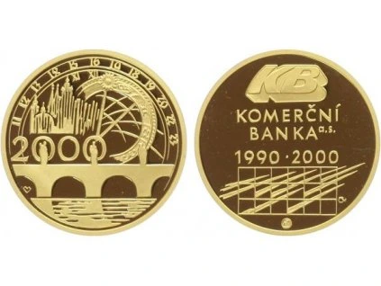 46401 46401 medaile 2000 k 10 vyroci komercni banky