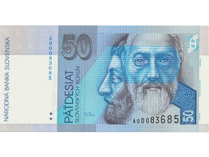 50 Koruna / 1. 8. 1993, série A, Hej.SK7b4, BHK.SK6b1A