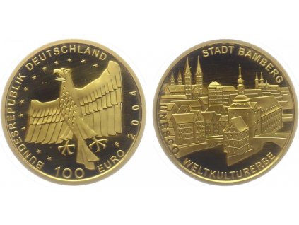 100 EURO 2004 - Město Bamberg - Světové dědictví UNESCO