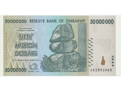 Zimbabwe, 50 Million Dollars 2008, P.79