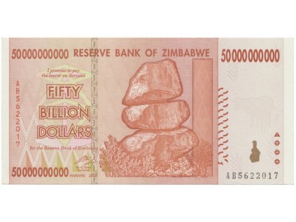 Zimbabwe, 50 Billion Dollars 2008, P.87