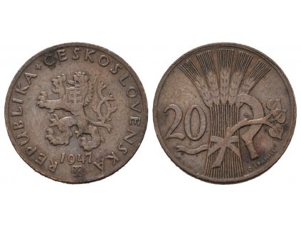 20 Haléř 1947, vzácný