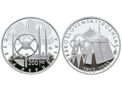 200 Kč 2023 - Československý rozhlas, PROOF