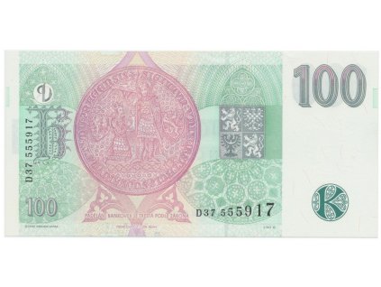 Česká republika, 100 Koruna 1997, série D, Hej.CZ22aD, BHK.CZ18