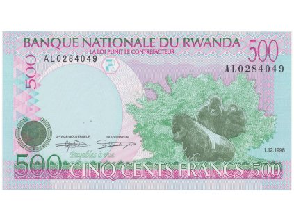 48778 48778 48778 rwanda 500 francs 1998 p 26a
