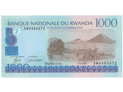 48781 48781 rwanda 1000 francs 1998 p 27a