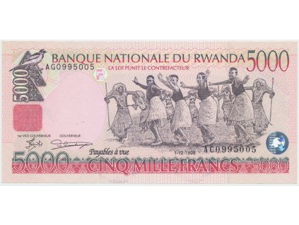 48787 48787 48787 rwanda 5000 francs 1998 p 28a