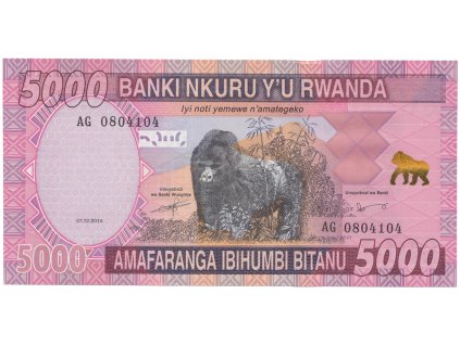 48823 48823 rwanda 5000 francs 2014 p 41a