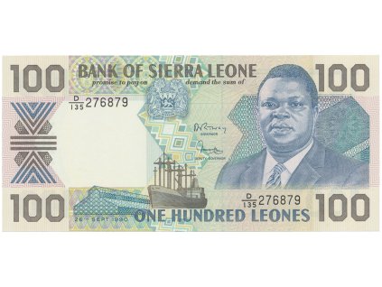 48853 48853 sierra leone 100 leones 1990 p 18c
