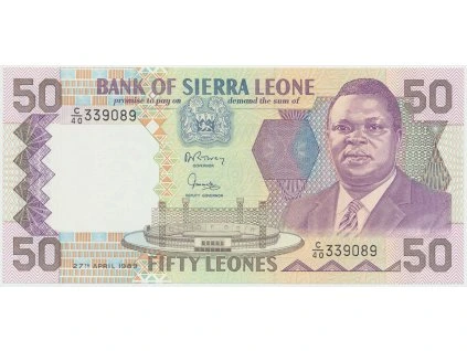 48856 48856 sierra leone 50 leones 1989 p 17b