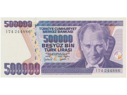 Turecko, 500.000 Lira (1998), P.212