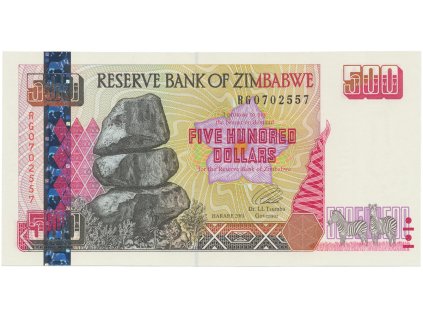 49123 49123 zimbabwe 500 dollars 2001 p 10
