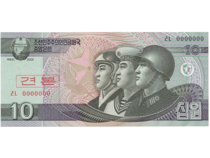 Severní Korea, 10 Won 2002, anulát - SPECIMEN, P.59s