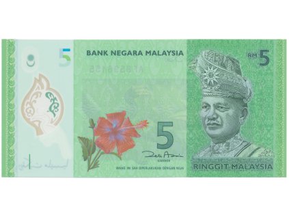 Malajsie, 5 Ringgit (2012), plastová, P.52