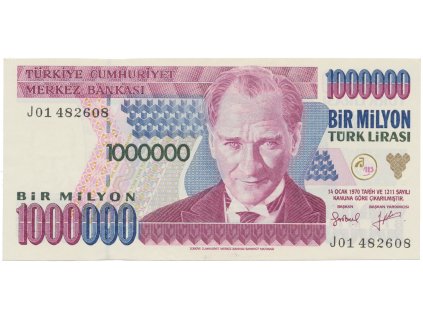 49546 turecko 1 000 000 lira 1995 p 209