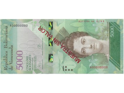 49990 49990 49990 venezuela 5000 bolivares 2016 anulat muestra sin valor p 97as