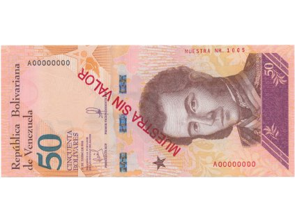 50017 50017 venezuela 50 bolivares 2018 anulat muestra sin valor p 105as