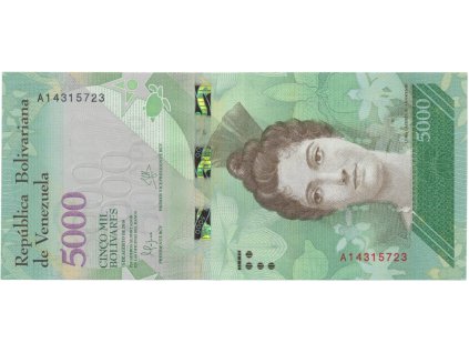 50089 50089 50089 venezuela 5000 bolivares 2016 p 97a