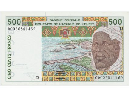 50179 zapadoafricke staty 500 francs 2000 d mali p 410dk
