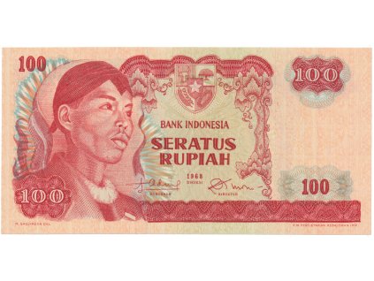 Indonésie, 100 Rupiah 1968, P.108