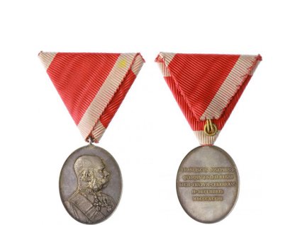 Jubilejní dvorní medaile, stříbrná medaile na vojenské stuze