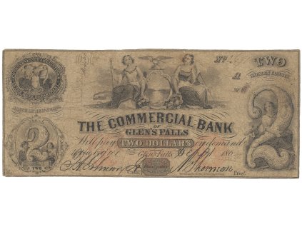 50302 50302 50302 usa new york glen s falls 2 dollars 1864