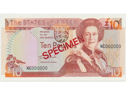 50428 jersey 10 pounds 2000 bankovni vzor pretisk specimen p 28s