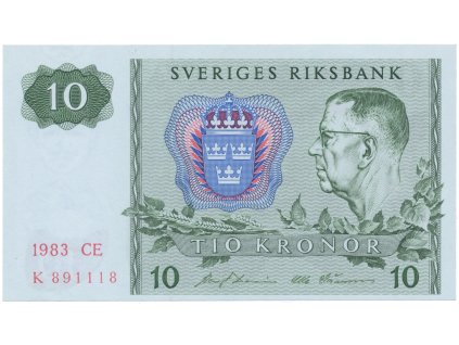 Švédsko, 10 Kronor 1983, P.52e