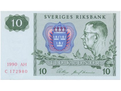 Švédsko, 10 Kronor 1990, P.52e