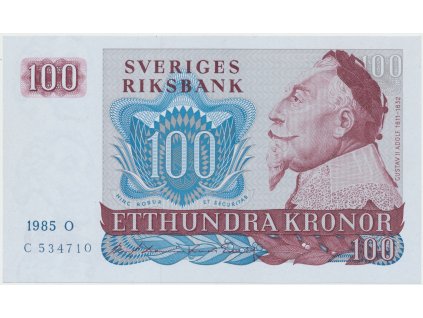 50545 50545 svedsko 100 kronor 1985 p 54c