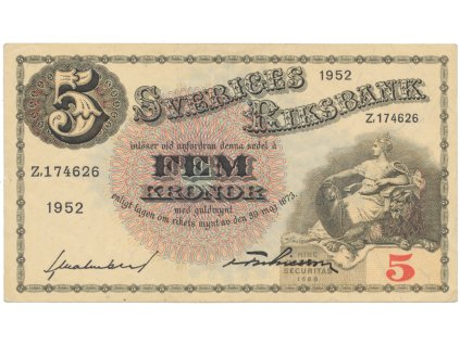 50551 svedsko 5 kronor 1952 p 33ai