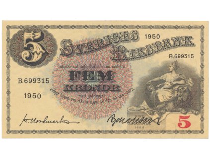 50578 50578 svedsko 5 kronor 1950 p 33ag