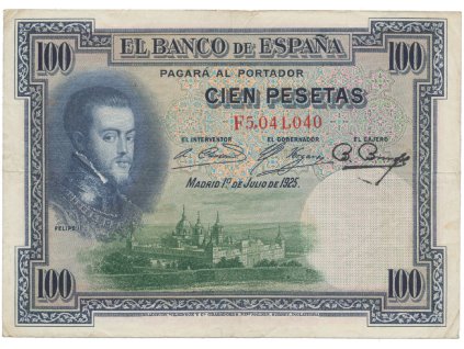 Španělsko, 100 Pesetas 1925, P.69c