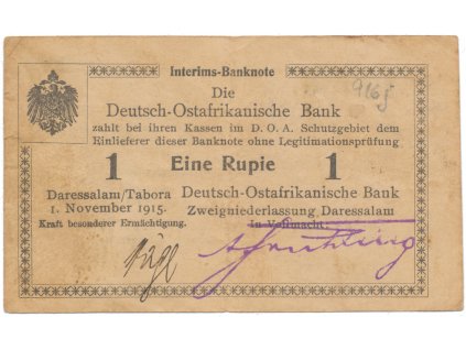 50650 nemecka vychodni afrika 1 rupie 1 11 1915 serie r r 916j