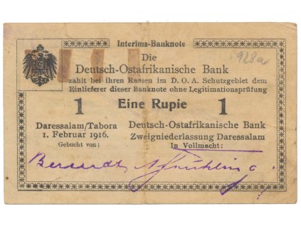 50686 nemecka vychodni afrika 1 rupie 1 2 1916 serie h2 r 928c