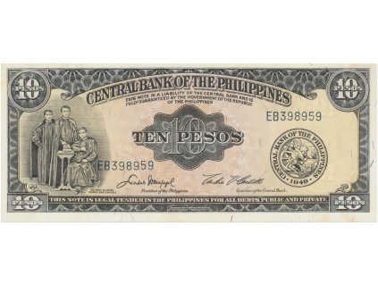 50893 50893 filipiny 10 pesos 1949 p 136e