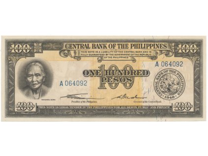 50896 filipiny 100 pesos 1949 p 139