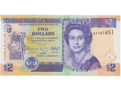 Belize, 2 Dollars 2017, P.66f