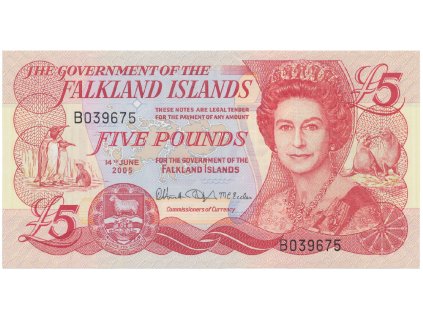 Falklandy, 5 Pounds 2005, P.17a