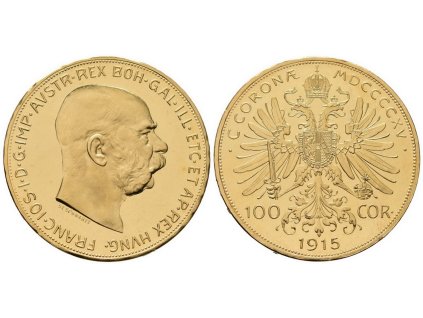 100 Koruna 1915 - podpis ST SCHWARTZ, stará ražba
