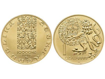 10000 Kč 1996 - Koruna česká - Pražský groš, běžná kvalita