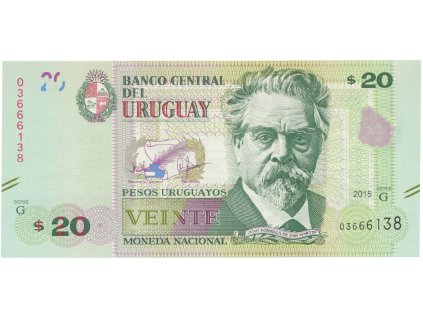 52584 52584 uruguay 20 pesos uruguayos 2015 p 93
